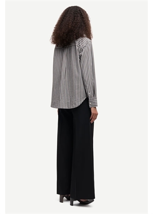 Salova pocket skjorte 15758 Brown Stripe Samsøe 